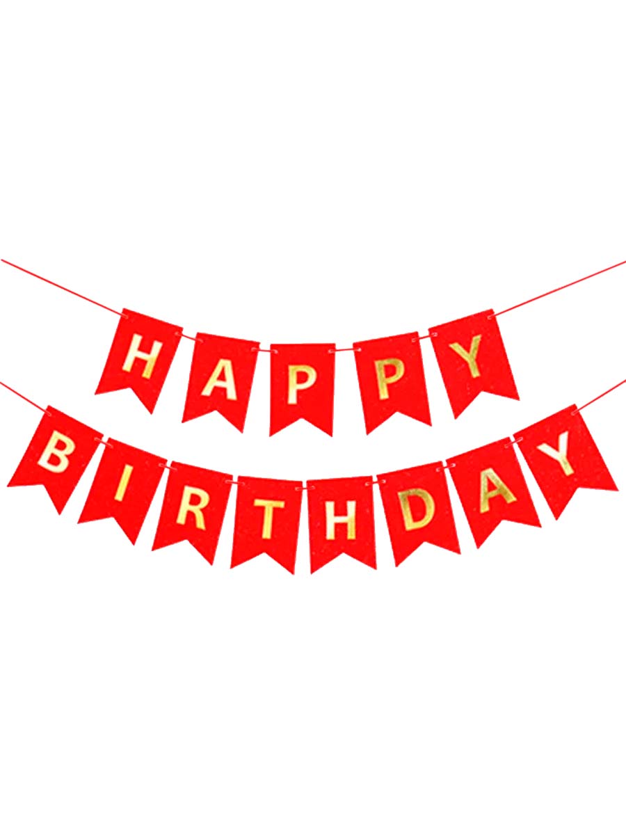 ГирляндкаФлажкиHappyКрасная